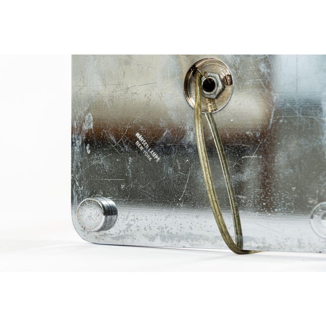 Vintage Mid Century Glass Column & Chrome Floor Lamp by Hansen, 1970s For Sale - Image 10 of 15