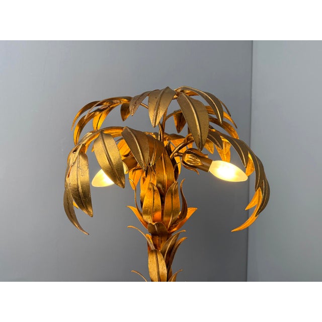 Gold-Plated Palm Tree Table Lamp by Hans Kögl, Germany, 1970s For Sale - Image 6 of 10