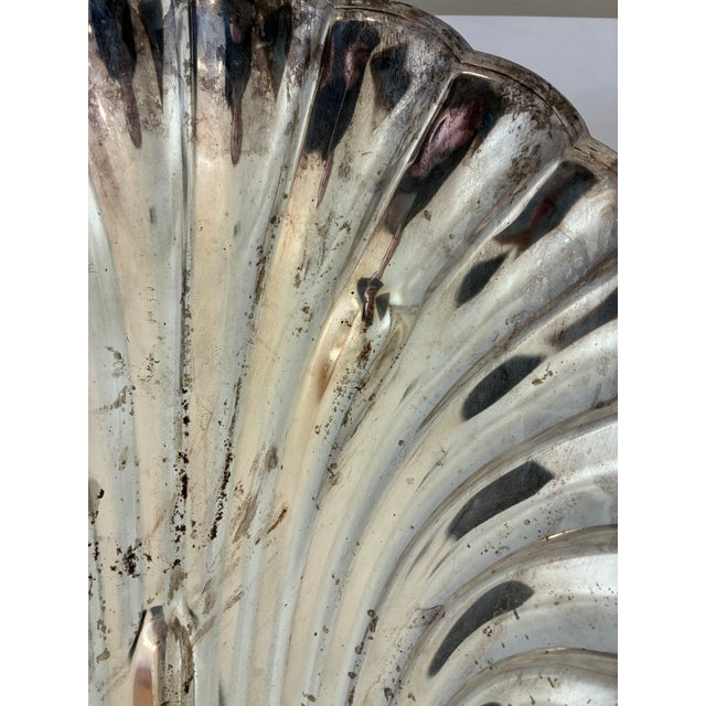 Late 20th Century Vintage Godinger Silverplate Shell Dish For Sale - Image 5 of 10