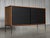 Mid-Century Modern 1950s Paul McCobb Planner Group - Model 1514 Iron Base Credenza - Black Sliding Doors For Sale - Image 3 of 12