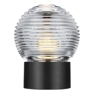 Waterford by Visual Comfort Signature Circon 7" Rechargeable Accent Lamp in Bronze with Clear Crystal For Sale