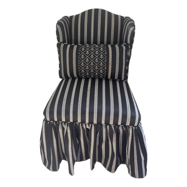Contemporary Ruffle Slipper Chair For Sale