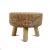 Natural banana leaf / water hyacinth braided round stool ottoman. Raw wood legs with cushioned inside atom construction....