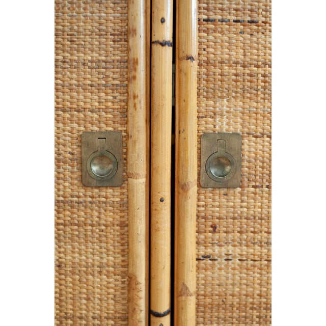 Bamboo and Rush Fabric Sideboard by Dal Vera, 1970s For Sale - Image 3 of 8