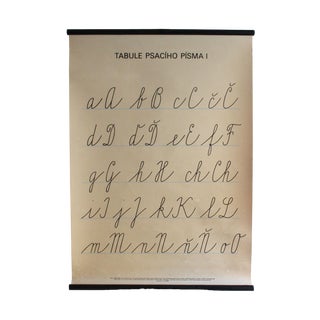 Vintage Czech School Poster, 1990 For Sale