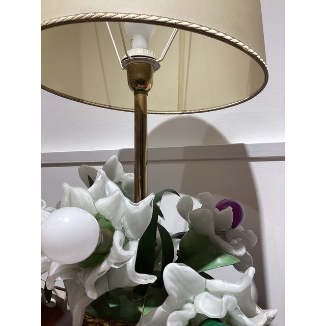 Glass and Brass Table Lamp from Banci Firenze, 1970s For Sale - Image 9 of 17