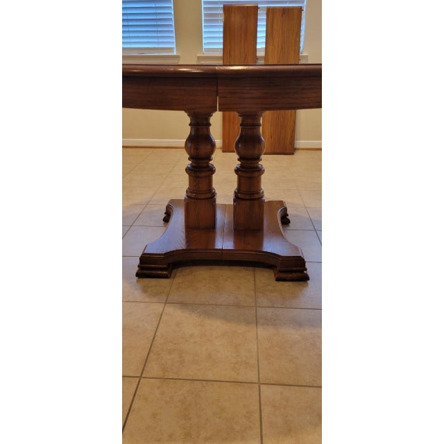 1980s Keller Furniture 7 Piece Oak Dining Set Chairish