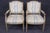 French Pair Fine Quality Paint Decorated French Louis XVI Style Armchairs For Sale - Image 3 of 11