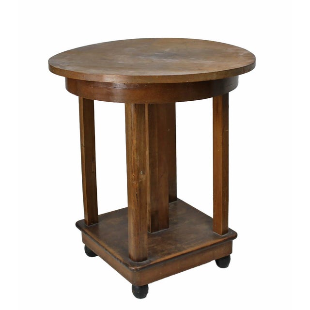 1920s 20th Century Art Deco Round Coffee Table, 1927 For Sale - Image 5 of 5