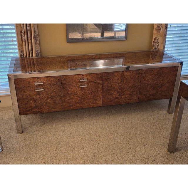Matching desk also available. Designed by Leon Rosen for Pace Collection, circa 1970s. Purchased new in the 1970s, both...