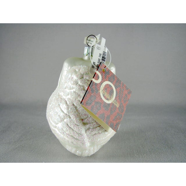 2000 - 2009 Neiman Marcus Blown Glass Snow Owl Christmas Ornament For Sale - Image 5 of 9