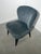 Velvet Cocktail Chair in Blue-Grey from Dutchbone For Sale - Image 3 of 3