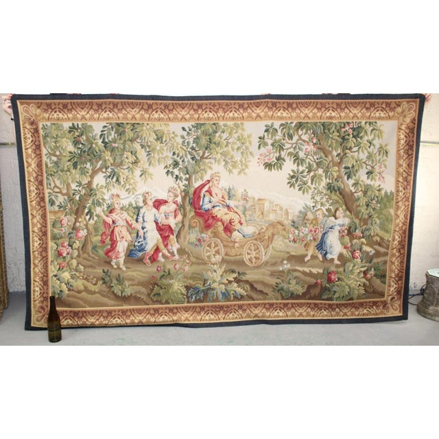 French Allegorical Tapestry For Sale - Image 4 of 6