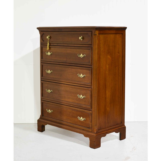 Chippendale Mid Century Georgian Chippendale Highboy by Davis Furniture of Nashville For Sale - Image 3 of 14