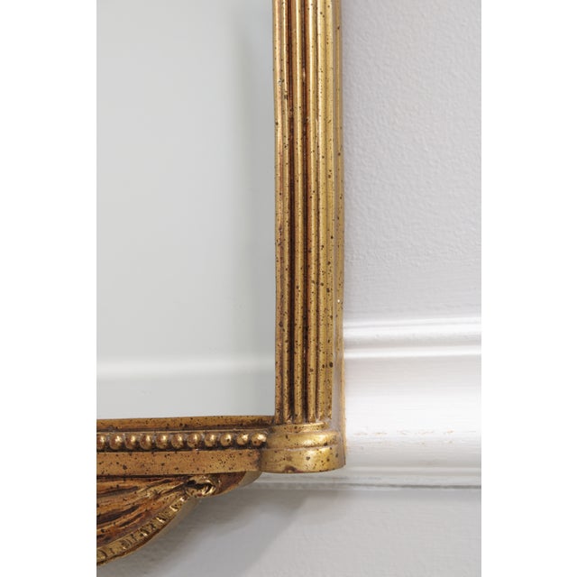 Gold Finish Arched Frame Decorator Mirror For Sale - Image 12 of 17