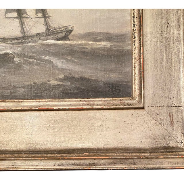 Walter Shirlaw (American 1836-1909) The Flying Dutchman Oil on board initialed lower right