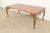 A gorgeous French Provincial Louis XV style carved oak console or sofa table that extends into a dining table By Baker...