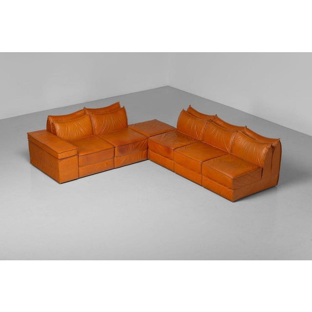Sofa by Alberto Colombi and Gian Paolo Guzzetti Bonzo, 1975, Set of 7 For Sale - Image 10 of 18
