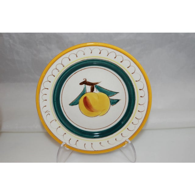 Stangl 1940s Stangl Pottery Handcrafted Fruit Pattern Dessert Plates - Set of 2 For Sale - Image 4 of 9
