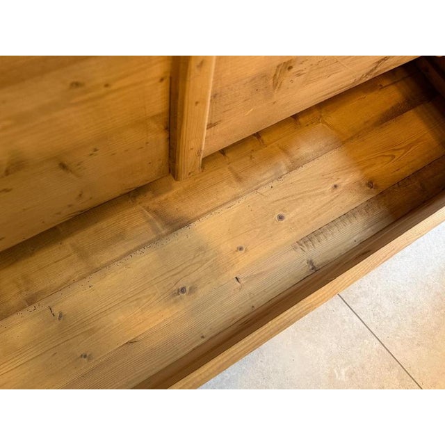 Brown Farmhouse Corner Bench Group in Wood For Sale - Image 8 of 14