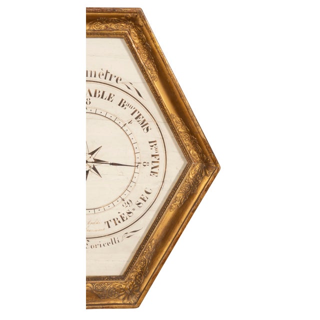 Gold Charles X Giltwood Barometer For Sale - Image 8 of 8