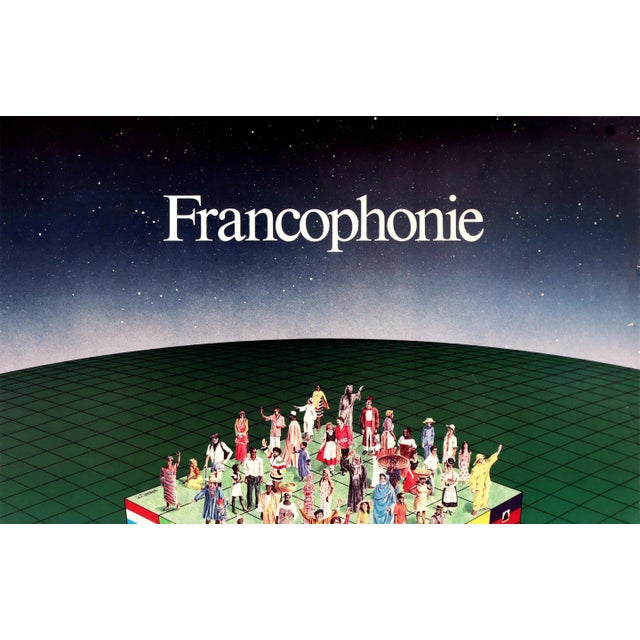 Contemporary 1990 Swedish Poster - Francophonie: Semaine De La Francophonie, Stockholm, 21-30 Septembre 1990 For Sale - Image 3 of 6