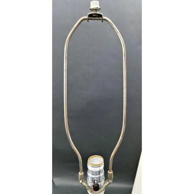 Mid-Century Modern Vintage Mid-Century Chrome & Cork Table Lamp With Matching Cork And Fabric Shade For Sale - Image 3 of 10