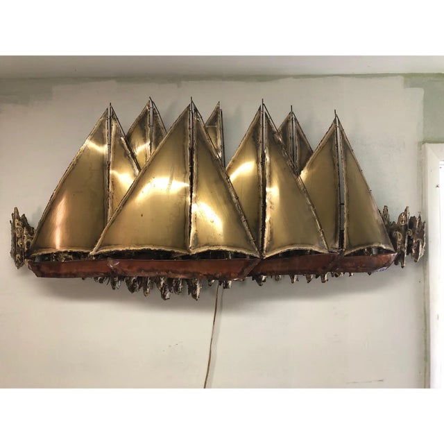 1970s 1970s Brutalist Wall Sculpture For Sale - Image 5 of 5