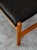 Mid Century Modern Ottoman Stool Swivel Black Solid Oak Wood Tufted Spottrup MCM For Sale - Image 9 of 12