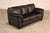Contemporary Italsofa Pair of Black Leather Sofas For Sale - Image 3 of 18