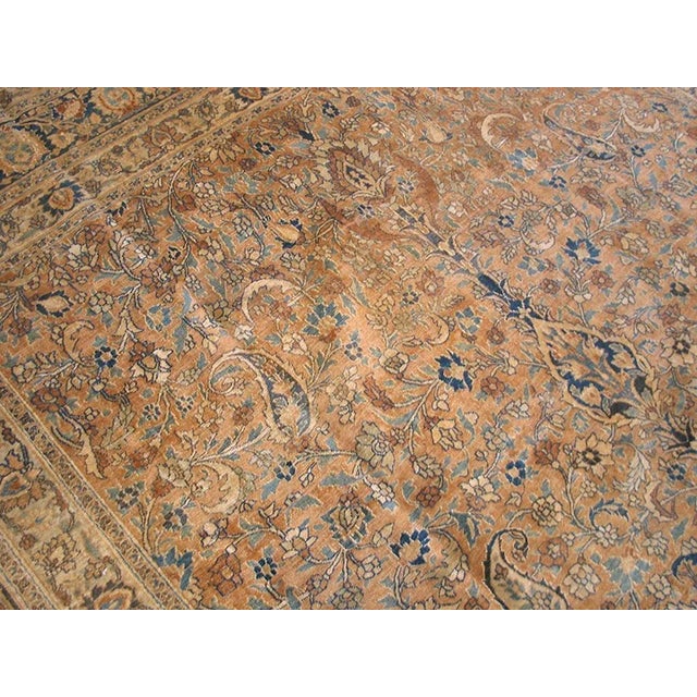 1900 - 1909 Intricate Antique Soft Color Persian Khorasan Room Size Area Rug 9'2" X 11'10" For Sale - Image 5 of 6
