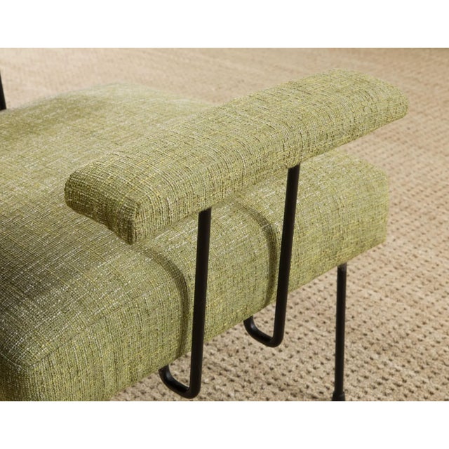 Dan Johnson Pacific Iron Attributed Armchair, Mid Century Modern Lounge Chair, Sculptural Iron Frame Chair, Circa 1950s For Sale - Image 11 of 17