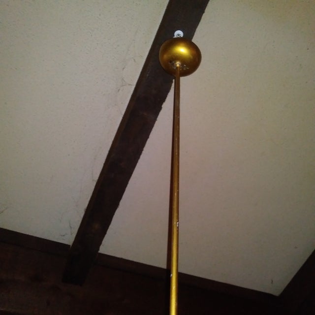 1970s 1970s Large Mid Century Gothic Pendant Light With Long Metal Downrod For Sale - Image 5 of 14