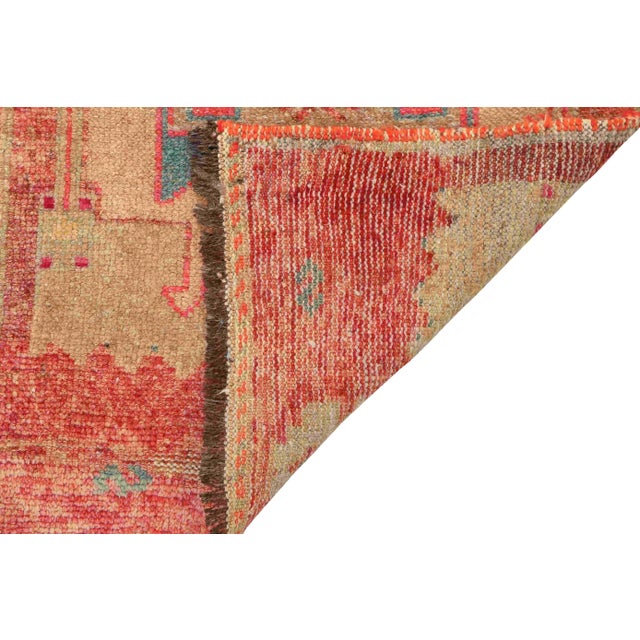 Mid-Century Modern Vintage Decorative Mini Turkish Rug For Sale - Image 3 of 3