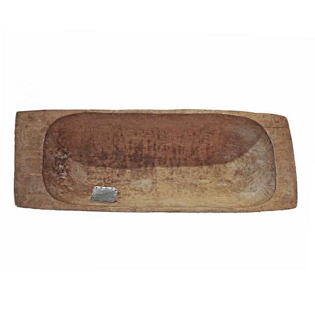 1940s Vintage Tanzanian Hand-Carved Wooden Trough, Tribal Style, 1940 For Sale - Image 5 of 14