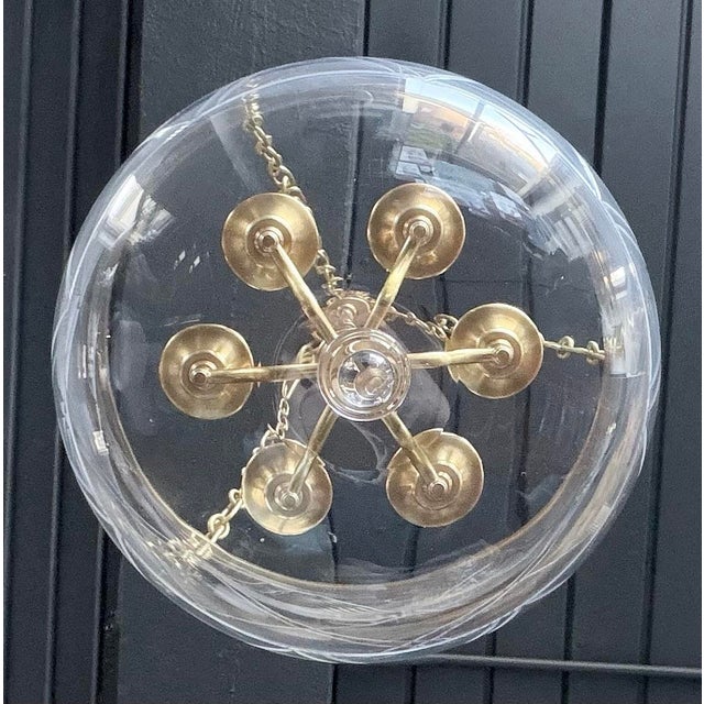 2020s Ralph Lauren Brass and Glass Cambridge Bell Lantern, Large For Sale - Image 5 of 8