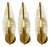 Vintage Italian Glass Wall Lights by Gaetano Sciolari, 1980, Set of 3 For Sale