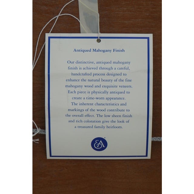 Wood Ethan Allen Mahogany 18th C. Collection Wall Mirror For Sale - Image 7 of 9