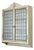 French Wall Cabinet Made With 19th Century Stained Glass Doors For Sale