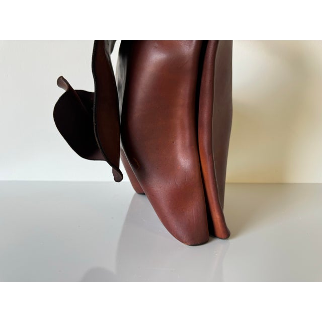 Brown 1960's Vintage German Leather Deru Elephant Sculpture For Sale - Image 8 of 9