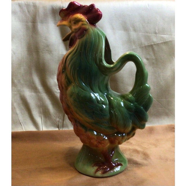 Vintage St .Clement French Rooster Majolica Jug For Sale In Atlanta - Image 6 of 11