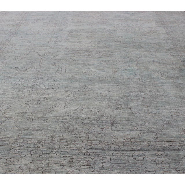 Lavender Fine Transitional Rug in Light Blue by Keivan Woven Arts 10'3 X 13'9 For Sale - Image 8 of 11