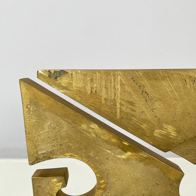 Italian Modern Brutalist Brass Sculpture by Edmondo Cirillo, 1970s For Sale - Image 14 of 18