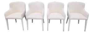 Rh Nicola Slope Fabric Dining Side Chairs (Set of 4) – Performance Velvet, Natural