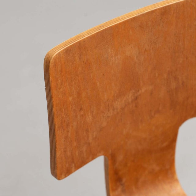 Set of Plywood and Upholstery Chair and Stool attributed to Cor (Cornelius Louis) Alons for Den Boer For Sale - Image 14 of 18