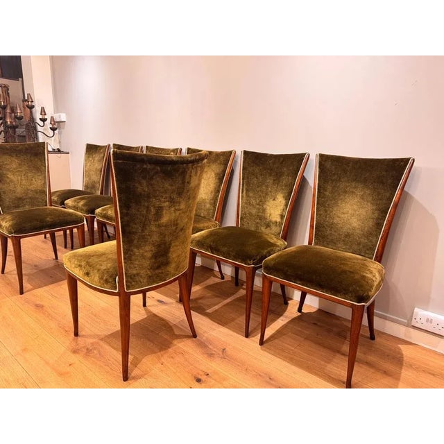 1940s Dining Chairs attributed to Osvaldo Borsani, 1940s, Set of 8 For Sale - Image 5 of 9