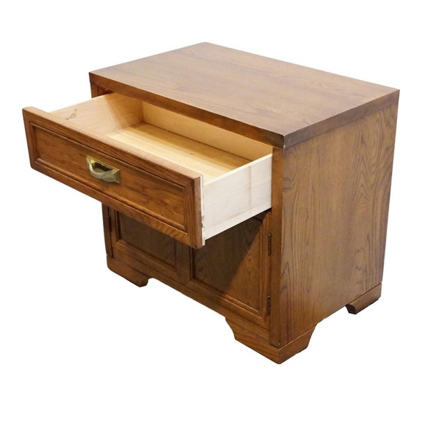 Wood Thomasville Furniture Kallista Collection Contemporary Transitional 27" Cabinet Nightstand 25812 For Sale - Image 7 of 14