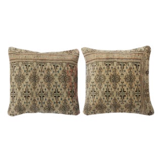 24"x24" SET OF 2 - Vintage Toss Pillow Covers. Handmade Rug Cushion Covers For Sale