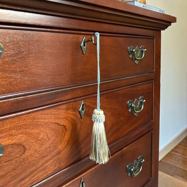 1970s Vintage Craftique Solid Mahogany Double Dresser | Chippendale Dresser For Sale - Image 5 of 11