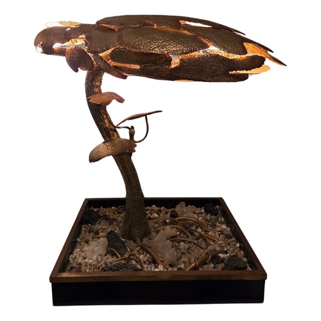 Brass Bonsai Lamp from Maison Jansen, 1975 For Sale